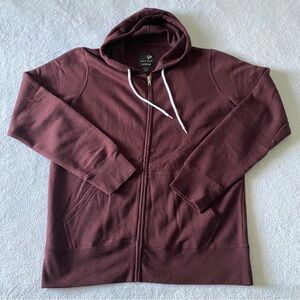 Full Tilt Burgundy/ Maroon Zip Up Hoodie